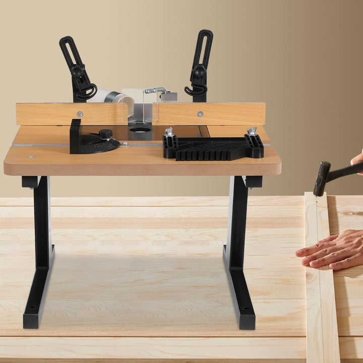Router Tisch für Holzbearbeitung MDF Frästisch für DIY Möbelbau 43x40cm mit Staubabsaugung und hoher