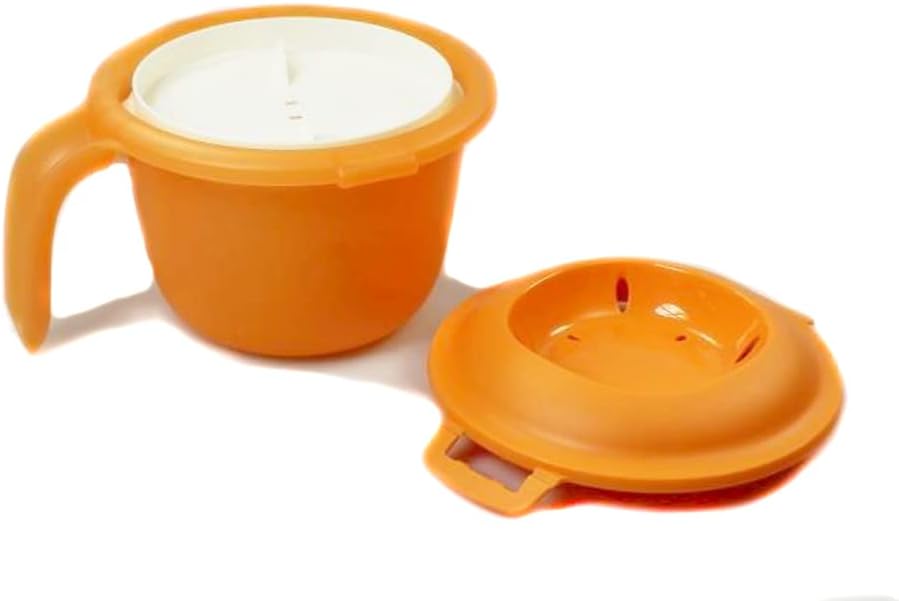 Tupperware Mikrowelle Junior-Reis-Meister 550 ml orange/weiss Single Reiskocher
