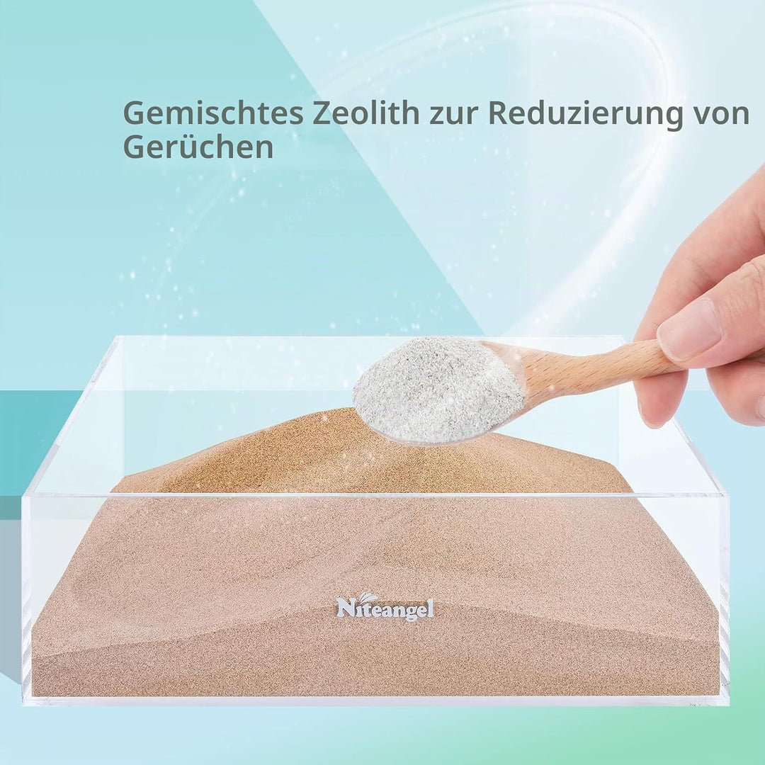 Niteangel Hamster Wüstenbad Sand | Staubfreier Badesand oder Streusand für Hamster, Chinchillas, Ger