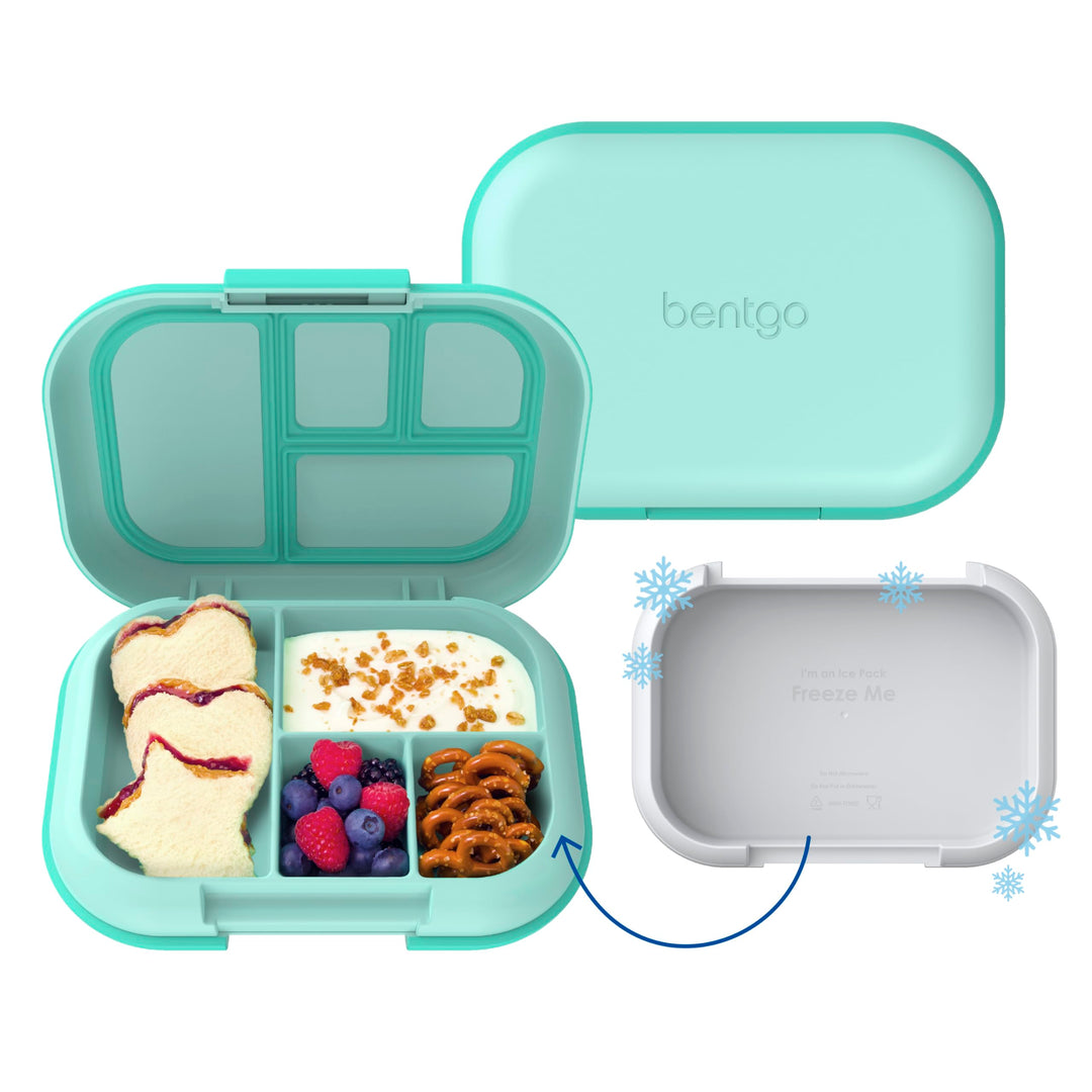 Bentgo® Kids Chill Lunchbox – Bento-Style Lunch-Lösung mit 4 Fächern und herausnehmbarem Eisbeutel f