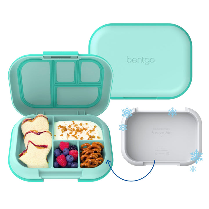 Bentgo® Kids Chill Lunchbox – Bento-Style Lunch-Lösung mit 4 Fächern und herausnehmbarem Eisbeutel f