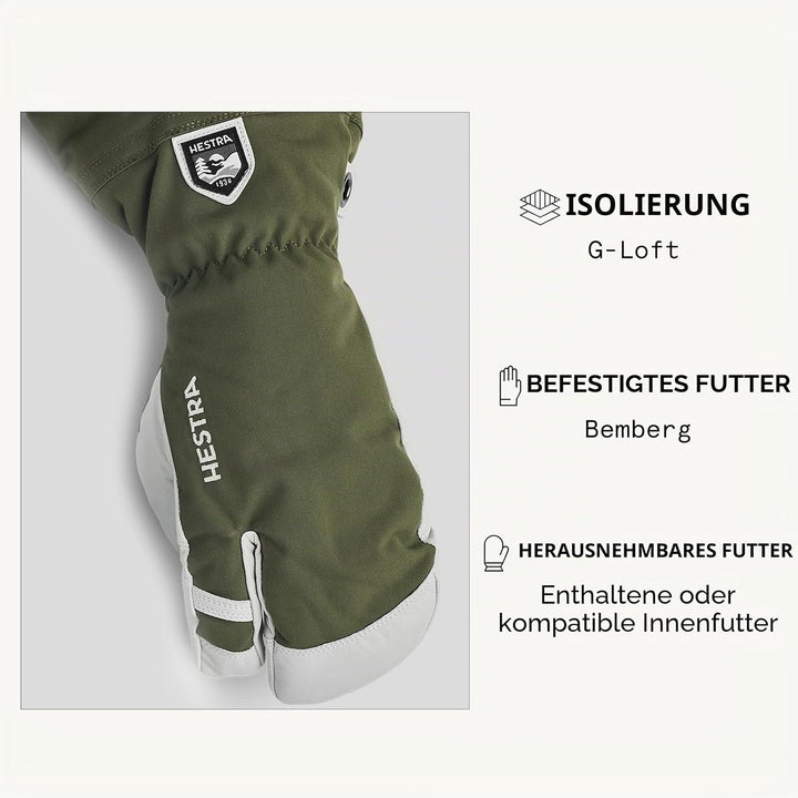 HESTRA Sundborn Handschuh 9 Oliv, 9 Oliv