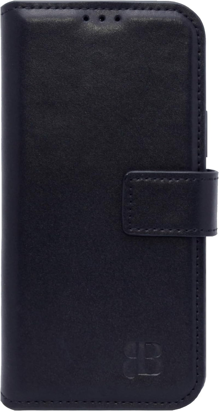 Burkley 2in1 Leder Handytasche für iPhone 12 / iPhone 12 Pro Handyhülle mit herausnehmbarem Back Cov