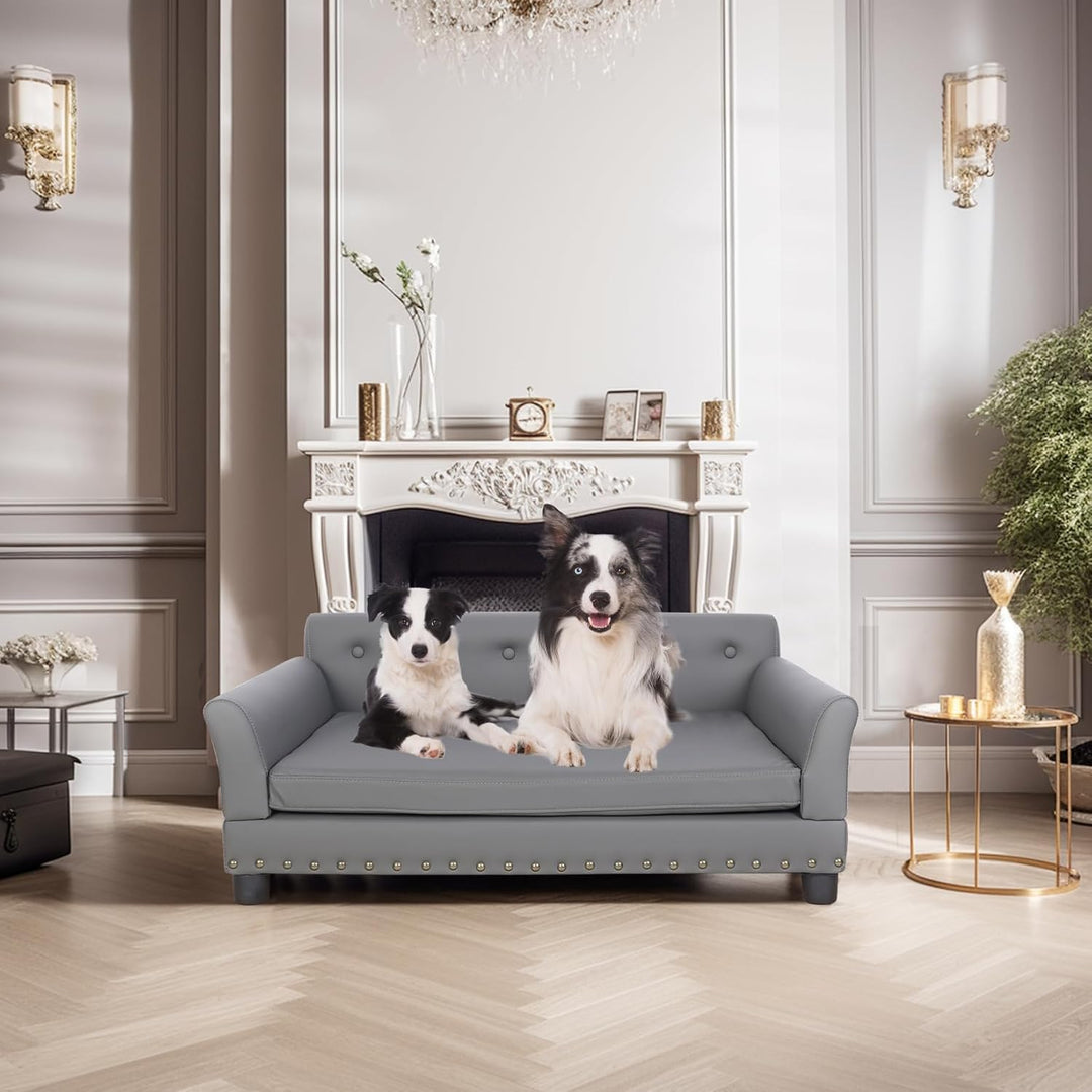 BingoPaw Luxus Hundesofa Grosse Hunde: Mordern Haustiersofa Mikrofaser Leder atmungsaktive wasserdic
