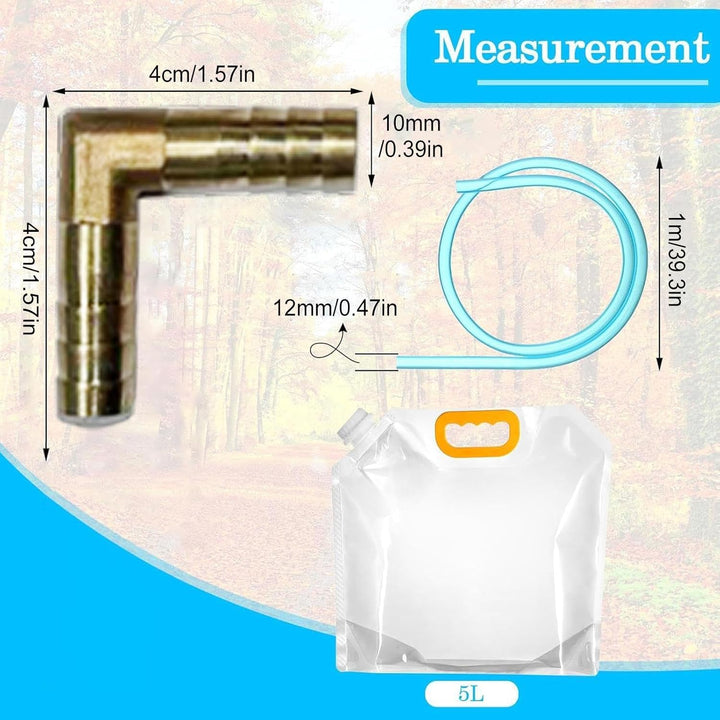 5 Sets Maple Syrup Tapping Kit, Include 5Taps 5Pcs Tubing 5Pack Filters 5Pack 5L Bags, Sap Collectio