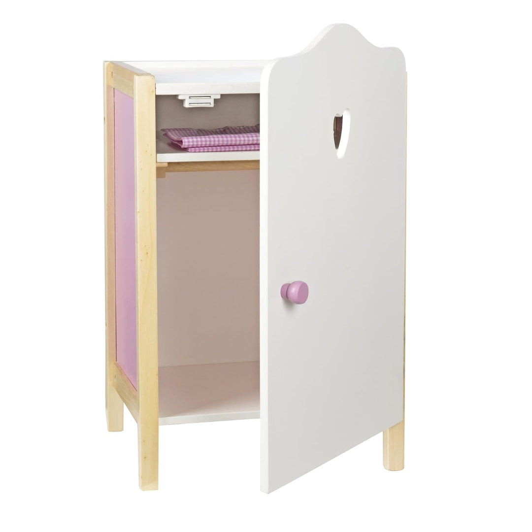 roba Puppenkleiderschrank 'Scarlett', zum Verstauen von Puppenkleidung und Zubehör, weiss lackiert,