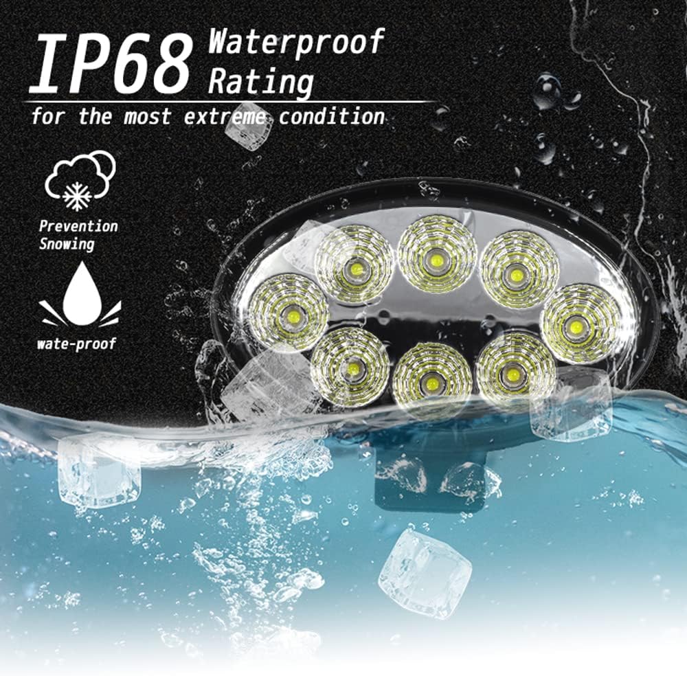 WELLIT 6x 24w Oval Led Arbeitsscheinwerfer Scheinwerfer Offroad 12V24V Fluchtlicht Arbeitslicht IP68