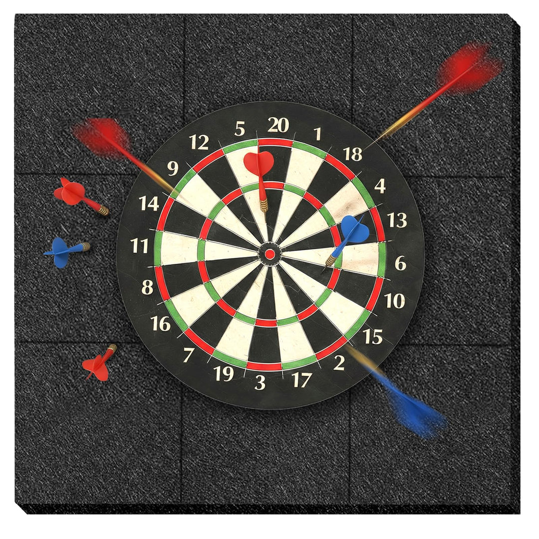 Dartboard Wandschutz 9 Stück 30x30cm Filz Faserplatte Wandschutz Dartscheibe Selbstklebend Gespleiss
