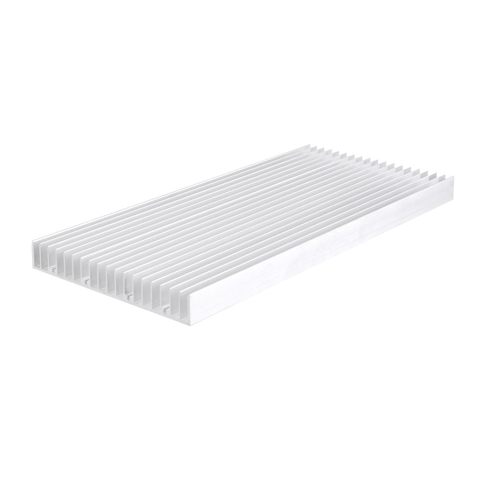 Aluminium Kühlkörper für LED-Leuchten für 8 Stück 3W LEDs oder 20 Stück 1W LEDs, 300x140x20mm