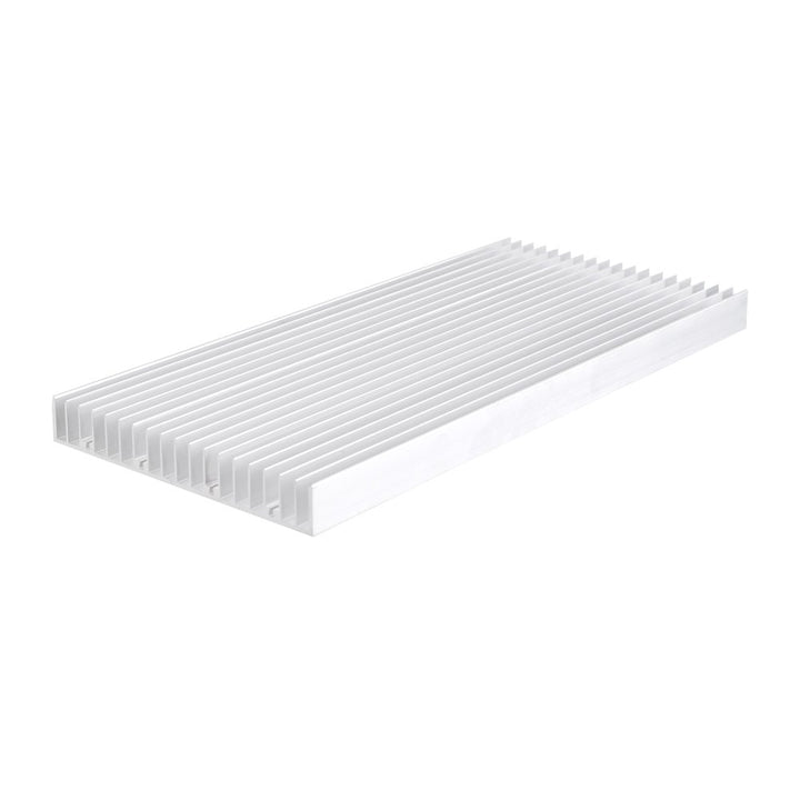 Aluminium Kühlkörper für LED-Leuchten für 8 Stück 3W LEDs oder 20 Stück 1W LEDs, 300x140x20mm