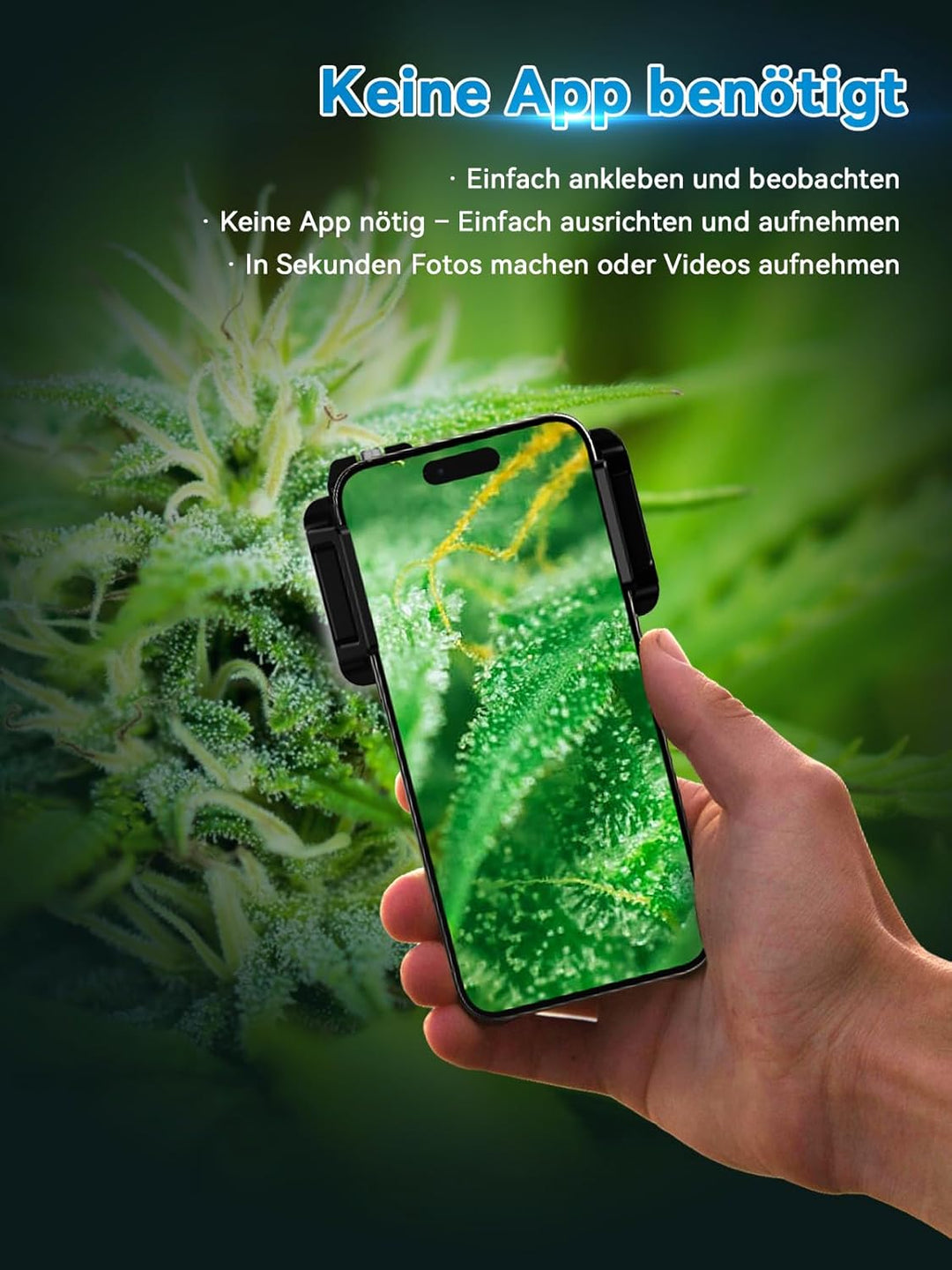 APEXEL 300X Smartphone Mikroskop - Professionelle Trichomanalyse & Mikrowelt Erkundung 300X Mikrosko