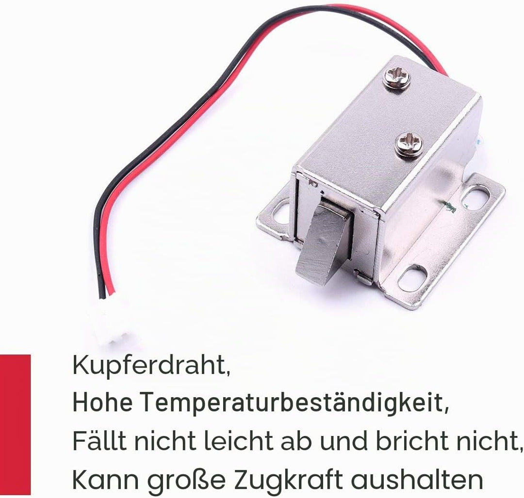 ATOPLEE 4 Stück DC 12V Mini Elektromagnetische Magnetschlösser für Schublade Schrank 27x29x18mm