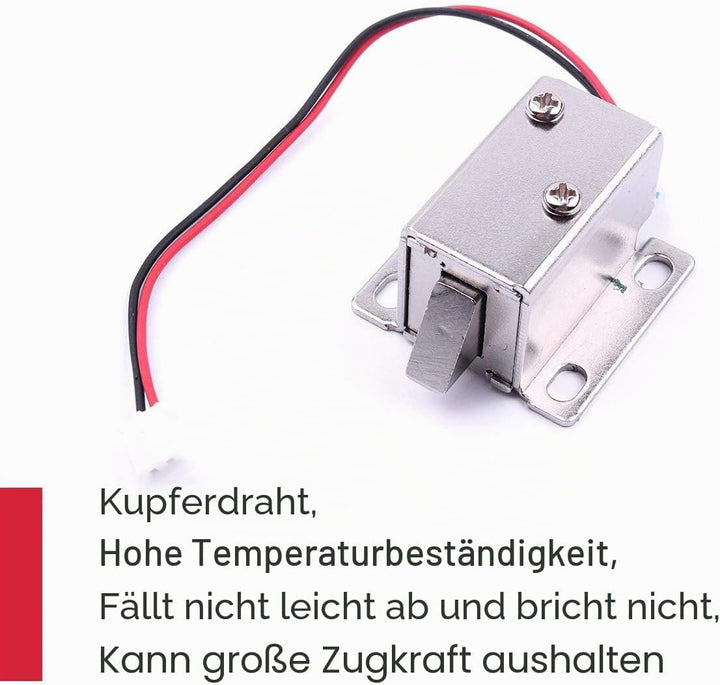 ATOPLEE 4 Stück DC 12V Mini Elektromagnetische Magnetschlösser für Schublade Schrank 27x29x18mm