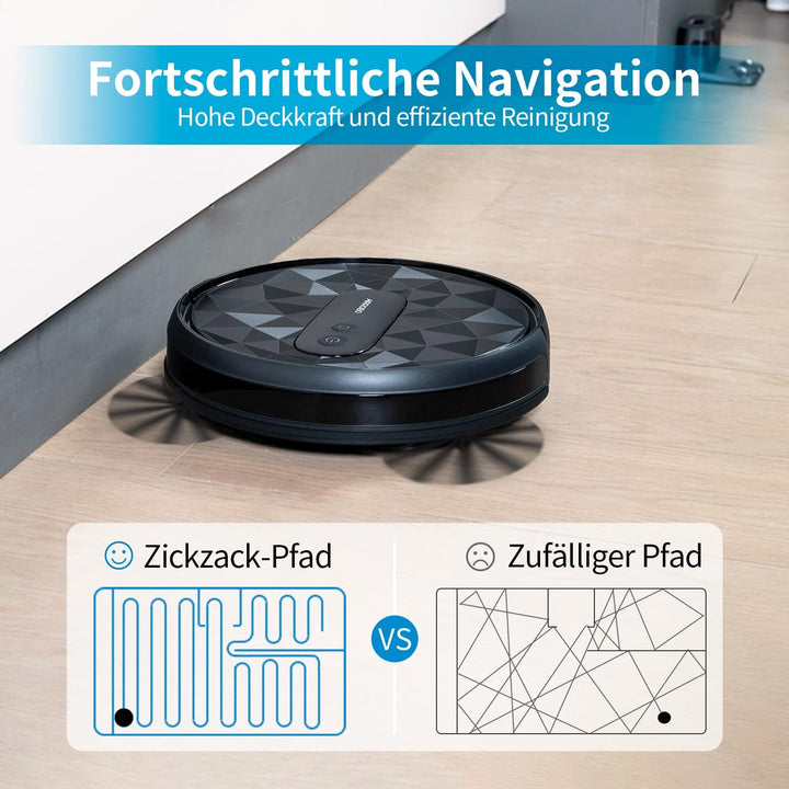 AIRROBO P20 Saugroboter mit 2800 Pa Saugkraft, APP Steuerung, 120 Min Laufzeit, Staubsauger Roboter