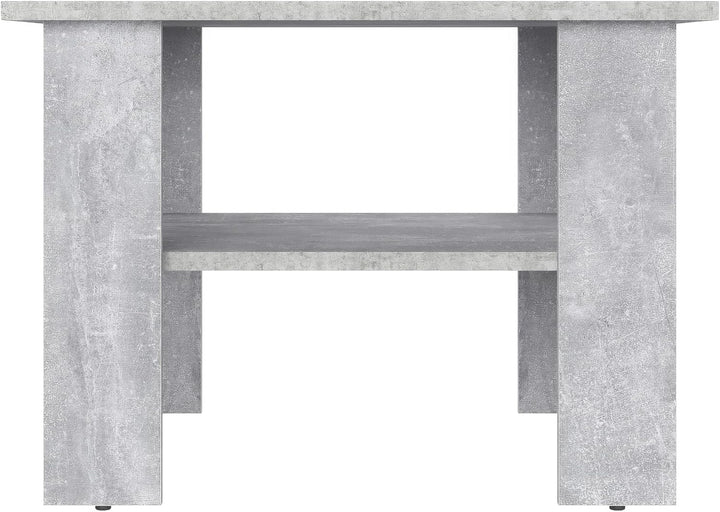 KOMTO Couchtisch Beton Vienna - Wohnzimmertisch Modern Couchtisch Holz Beistelltisch 60x60 Coffee Ta