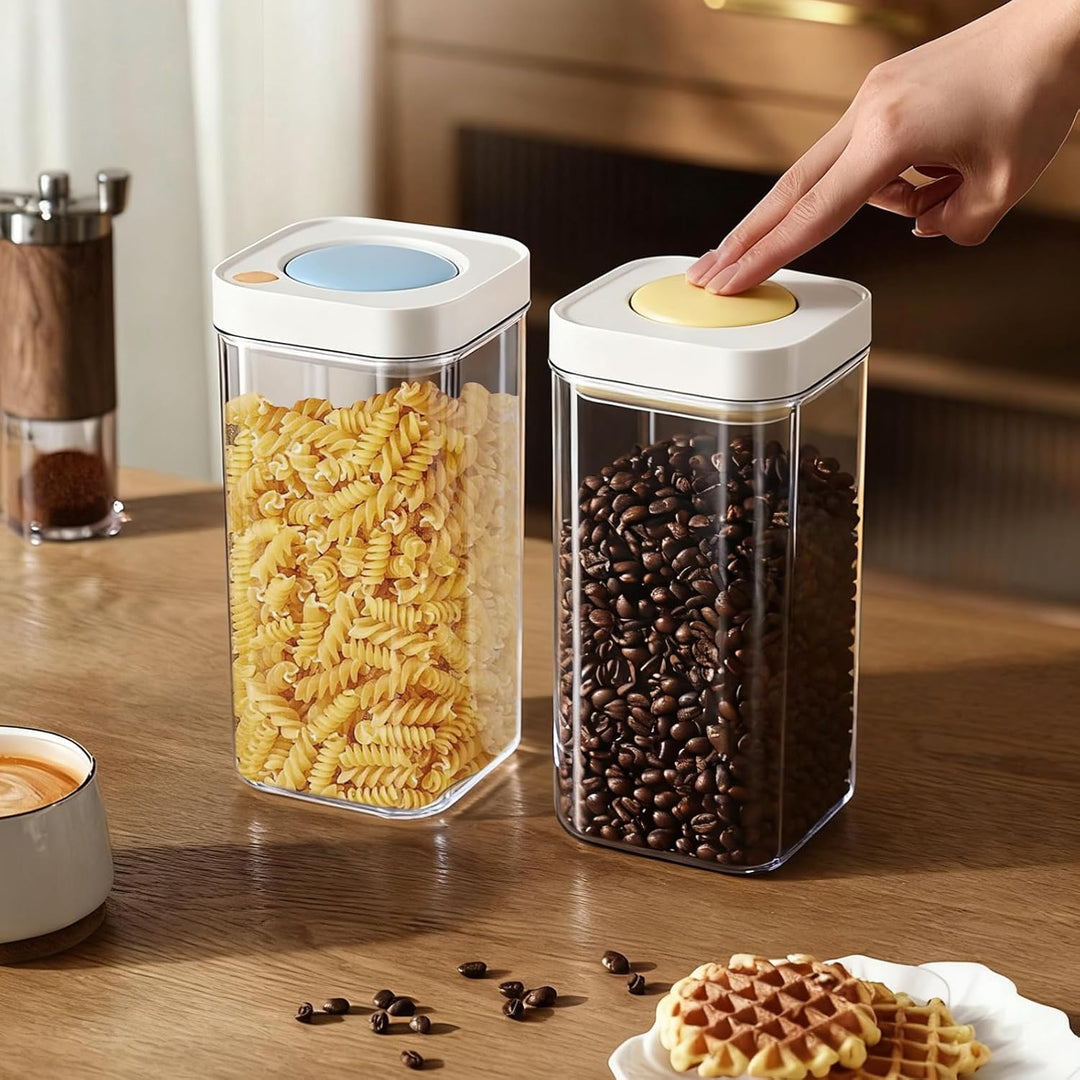 2er Set Kaffeedose Luftdicht, Vorratsdosen 1800 ml, Kaffeebohnen Behälter, Kaffeebehälter Luftdicht,