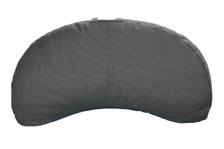 Yoga und Pilates Kissen Halbmond 100% Baumwolle Bezug (42 x 20 x 12 cm) Schwarz, Schwarz