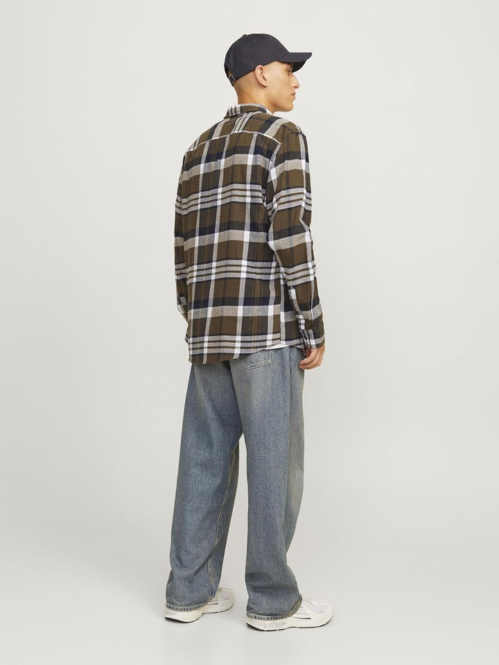 Jack &amp; Jones Herren Jjeclassic Autumn Check Shirt Ls Sn Langarmhemd XS Canteen, XS Canteen
