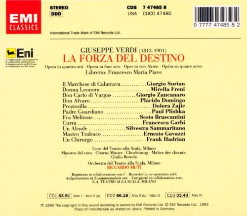 Giuseppe Verdi: La Forza del Destino (Die Macht des Schicksals) (Gesamtaufnahme), Audio-CD