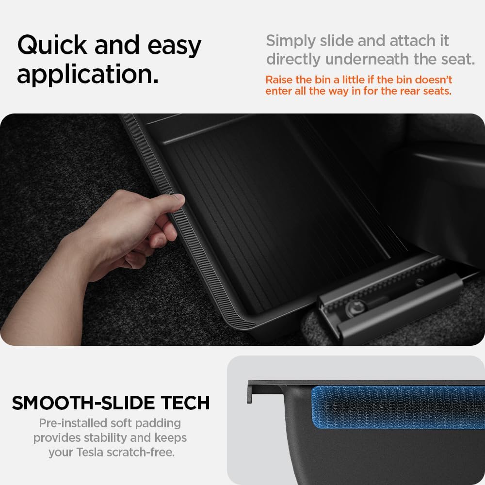 Spigen Tesla Model Y 2023-2021 Unter Sitz Aufbewahrungsbox Organizer, Verstecktes Fach für Model Y Z