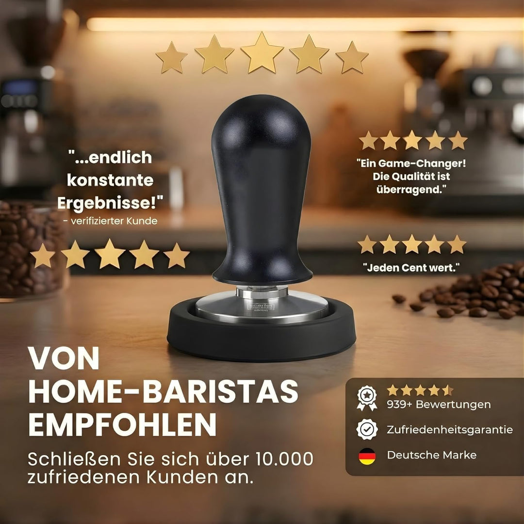 scarlet espresso | Tamper »Perfetto« für Barista; auf 35 lbs Anpressdruck kalibiriert; mit Alu- oder