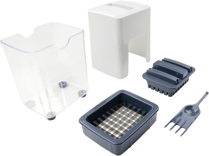 FACKELMANN 27902 Stifte-Schneider, 18/8 Edelstahl, Weiss/Blau-Grau Stifte-Schneider Weiss/Blau-grau,
