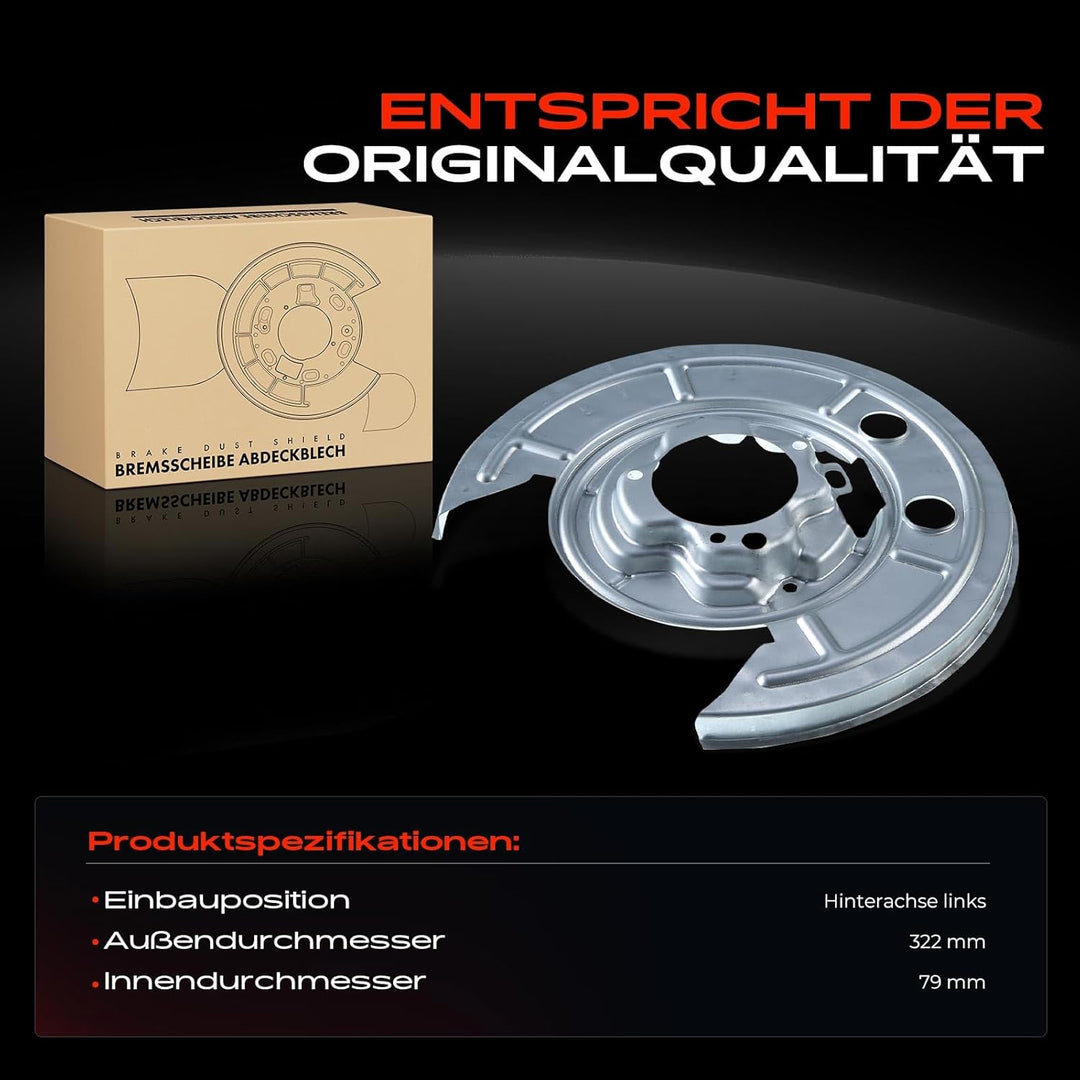 Frankberg Deckblech Spritzblech Ankerblech Bremsscheibe Hinten Links für Jumper Ducato Boxer 2006-20