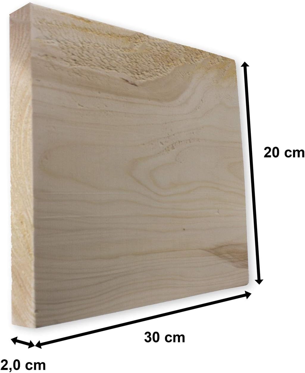 10er Set Bruchtestbretter für Kampfsport und Kyok Pa aus Fichtenholz, mit den Massen 20 x 30 x 2,0cm