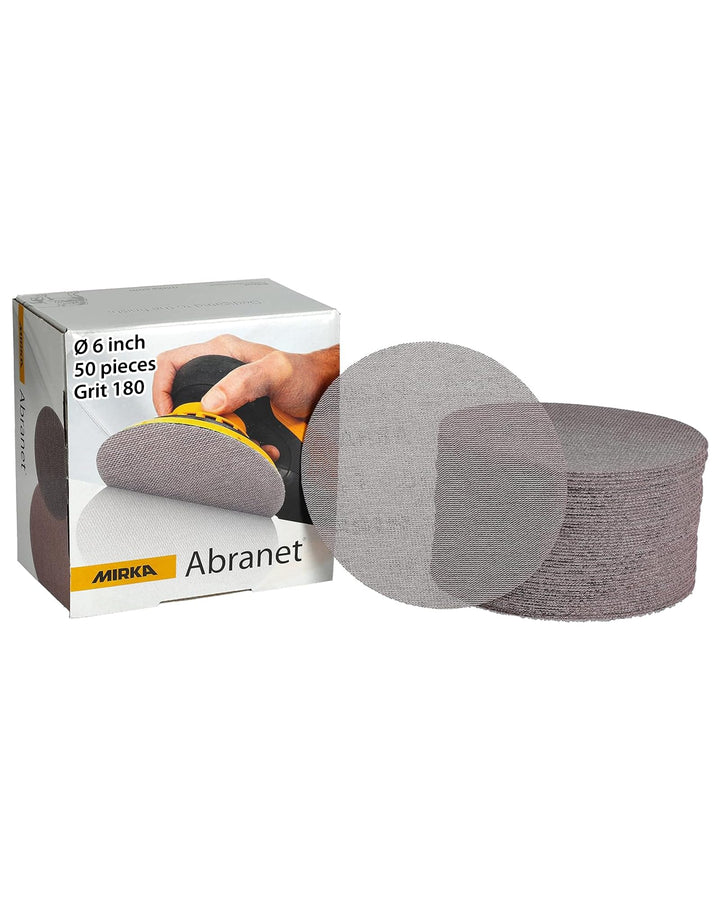 Mirka 9 a-241–180 6 Körnung 180 mesh Schleifmittel Staub Schleifscheiben, Box von 50 Scheiben Grit 1