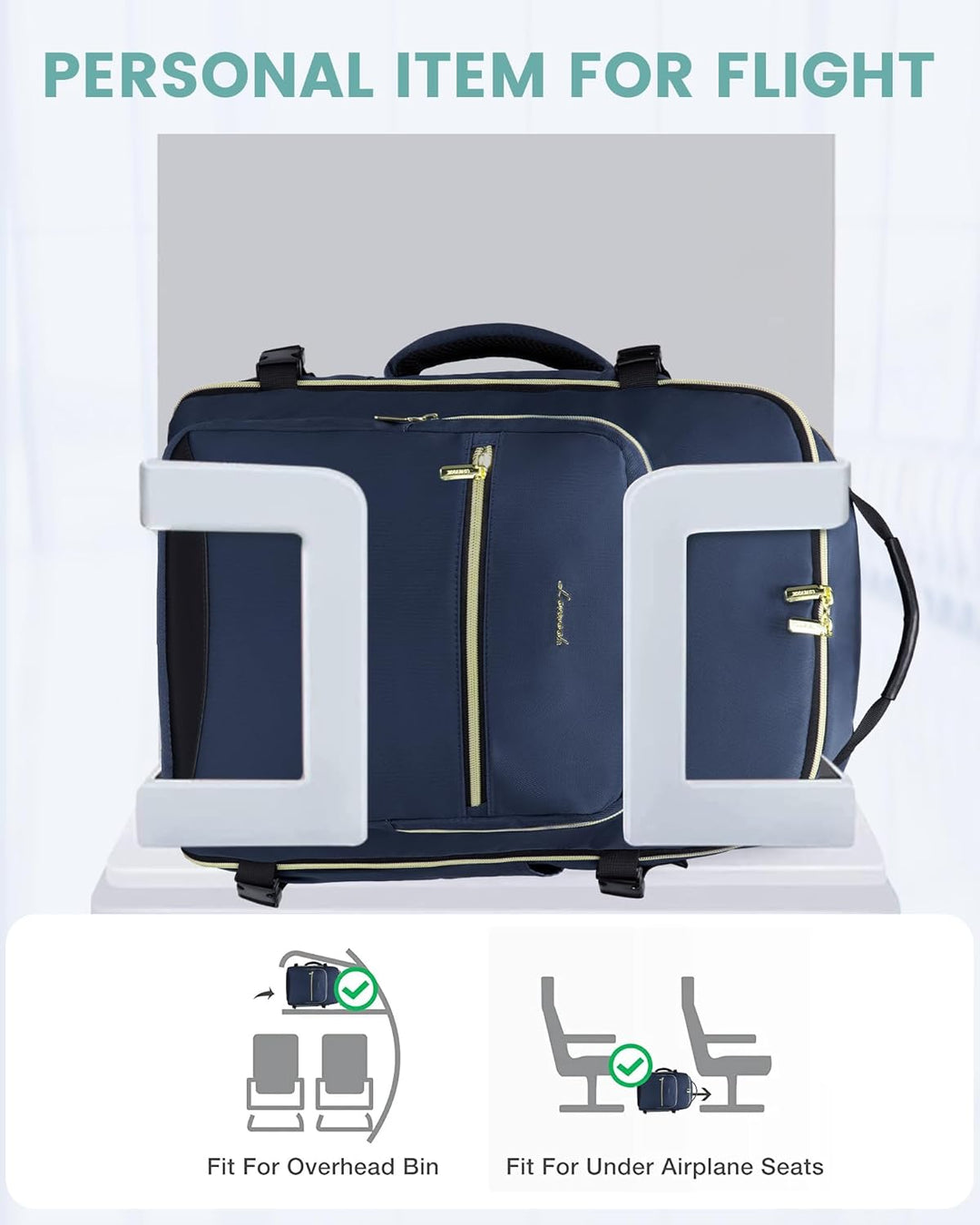 LOVEVOOK Handgepäck Rucksack Flugzeug, 40L Gross Reiserucksack Damen Kofferrucksack, Wasserdicht Rei