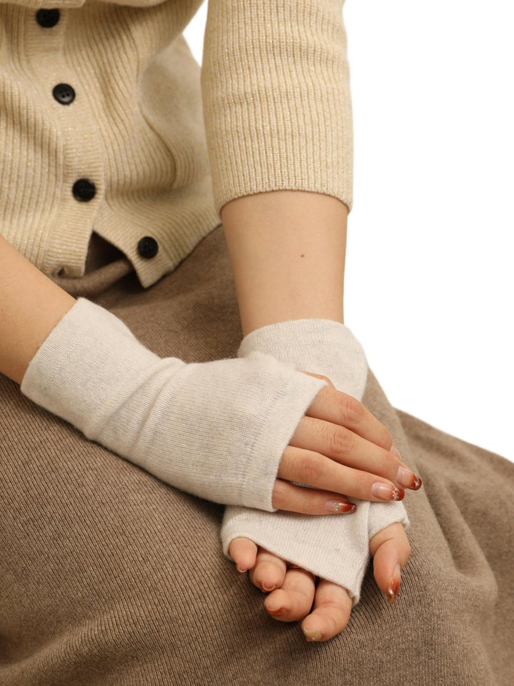 Prettystern Kaschmir-Wolle Damen Pulswärmer fingerlose Handschuhe Hand-Stulpen, 19 cm X 10 cm melier