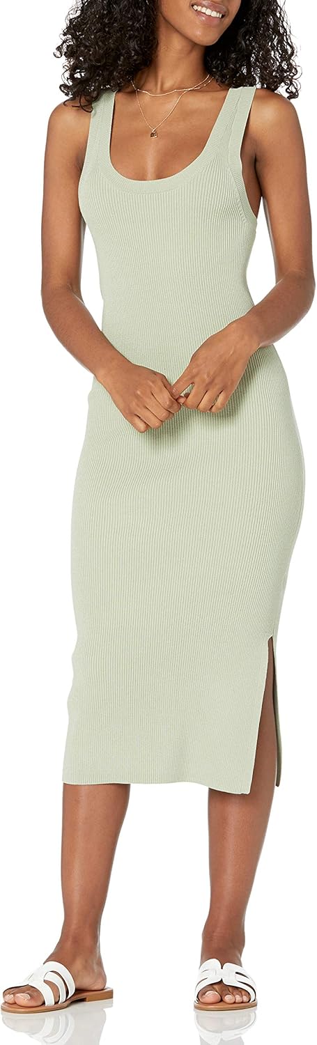 The Drop Yasmin Rib gestricktes Miditankkleid, für Damen XXS Beige, XXS Beige