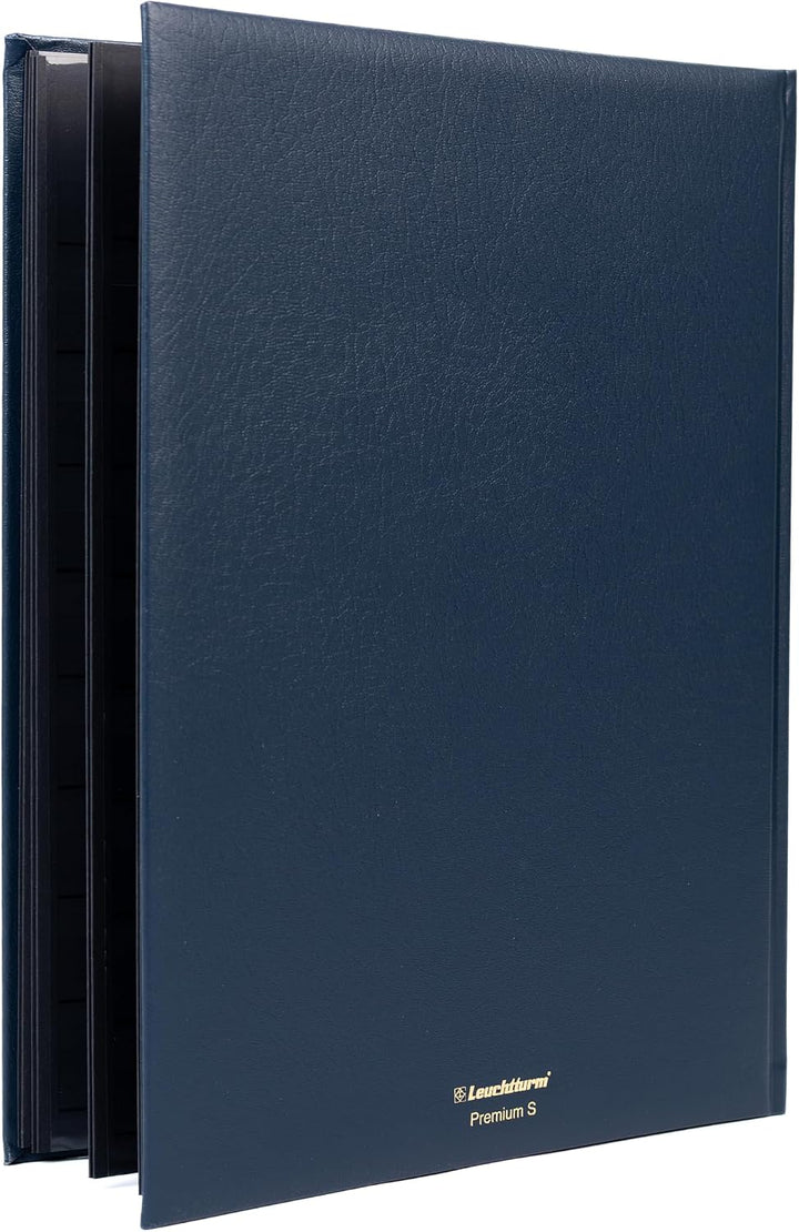 Leuchtturm 304065 Premium Briefmarken-Sammelalbum - Einsteckbuch in DIN A4, 32 Seiten und wattierter