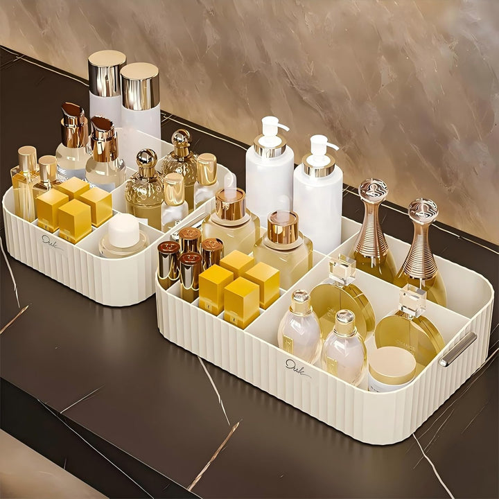 DASITON Make up Organizer mit Fächern, Grosser Make up Aufbewahrung Kosmetik Organizer für Badezimme