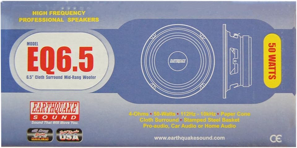 Earthquake Sound EQ-6.5 Lautsprecher, 50 W, 4 Ohm, 16,5 cm, offener Korb