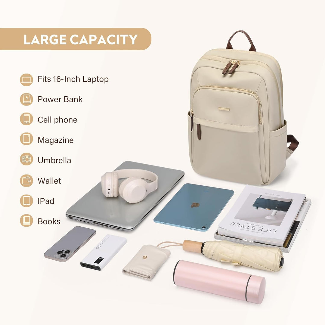 Rucksack Damen Herren, Laptop Schulrucksack,Women Travel Backpack Elegant für Uni Reise Büro, Tagesr