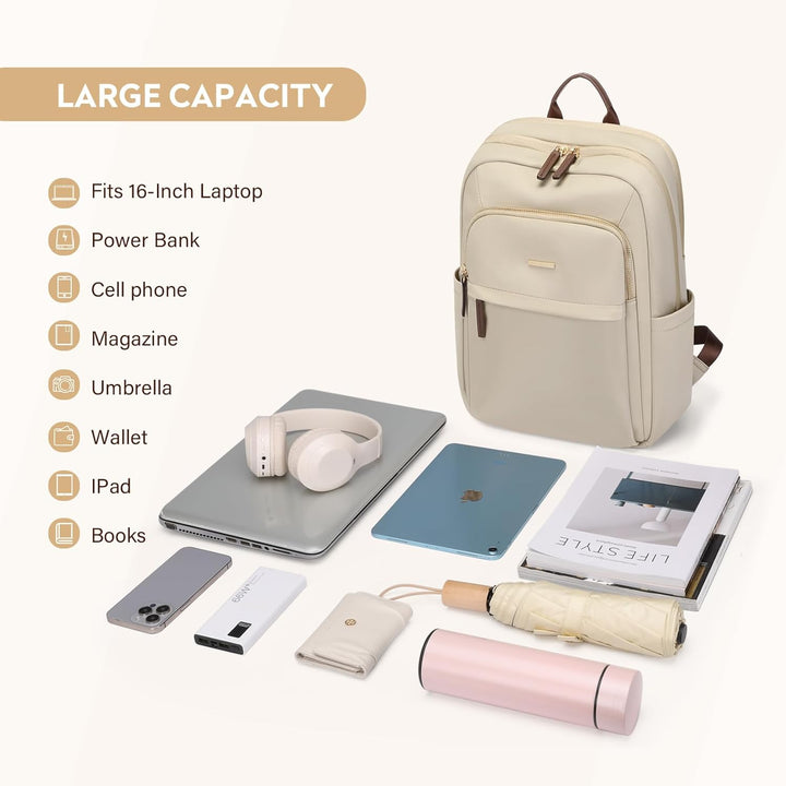 Rucksack Damen Herren, Laptop Schulrucksack,Women Travel Backpack Elegant für Uni Reise Büro, Tagesr