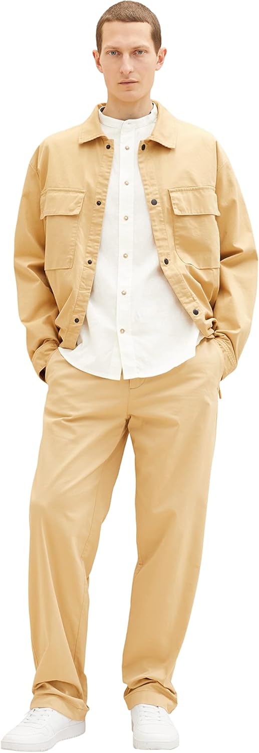 TOM TAILOR Herren Hemd mit Stehkragen aus Leinen XXL 10332 - Off White, XXL 10332 - Off White