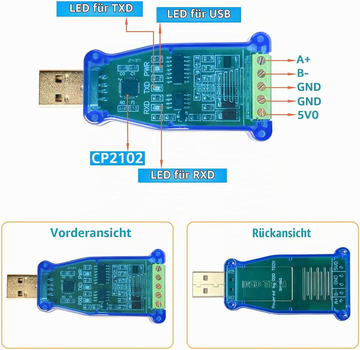 DSD TECH SH-U10 USB-zu-RS485-Konverter für Modbus