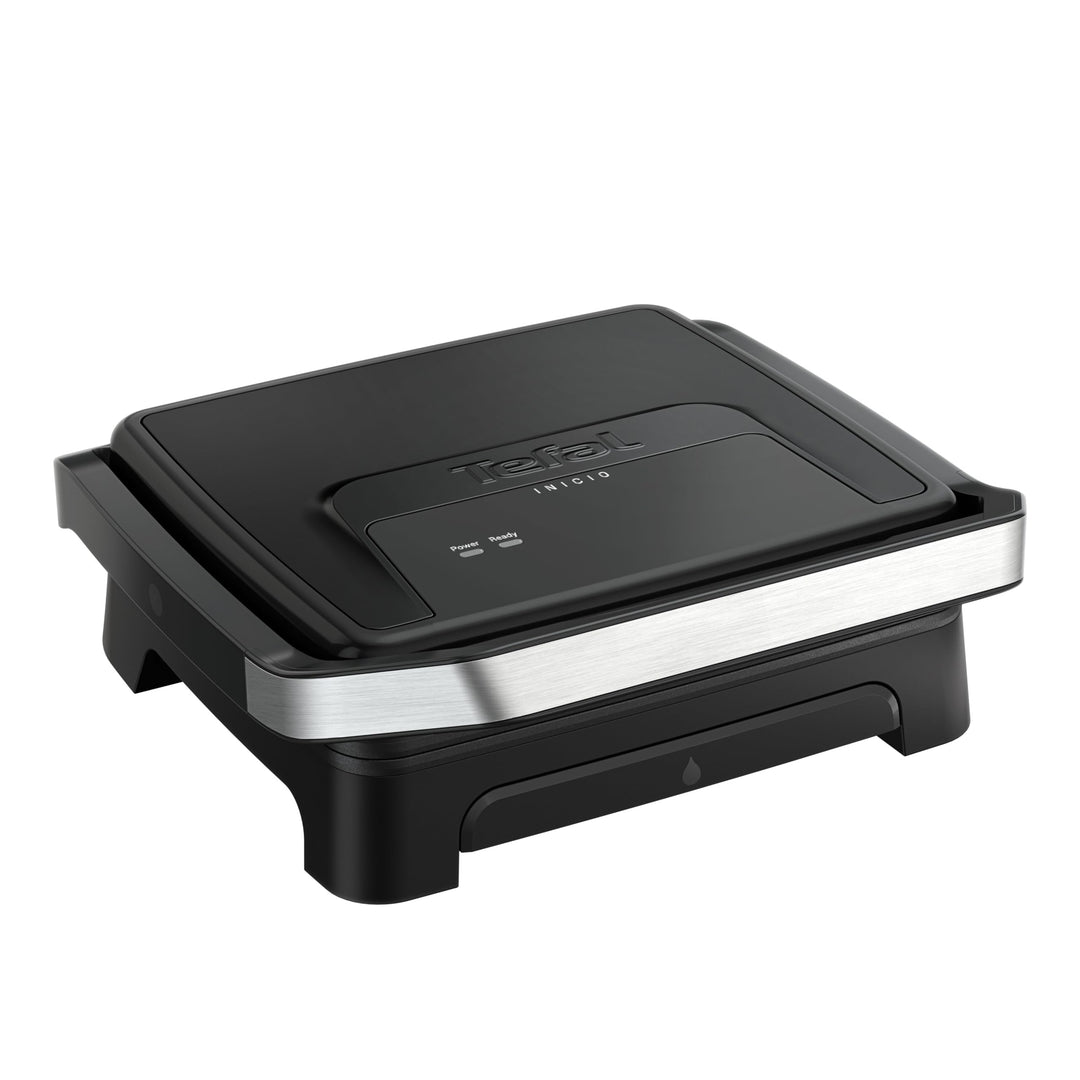 Tefal Inicio Classic 2-in-1 Kontakt- und Paninigrill, 2000 W, kompaktes Design, Edelstahlgehäuse, Sa