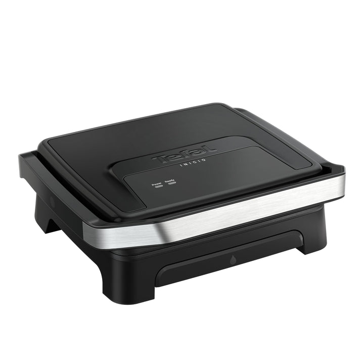 Tefal Inicio Classic 2-in-1 Kontakt- und Paninigrill, 2000 W, kompaktes Design, Edelstahlgehäuse, Sa