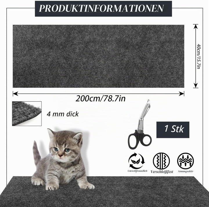 Selbstklebend Kratzbretter Katze Kratzteppich Katze Kratzmatte Katze Wand Teppich Katzen Kratzbrett