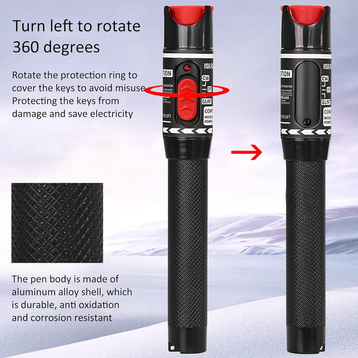 Glasfaserkabel Tester, 50MW VFL Glasfaser Rotlicht Stift Kabel Tester Detektor Meter, Rotlichtquelle