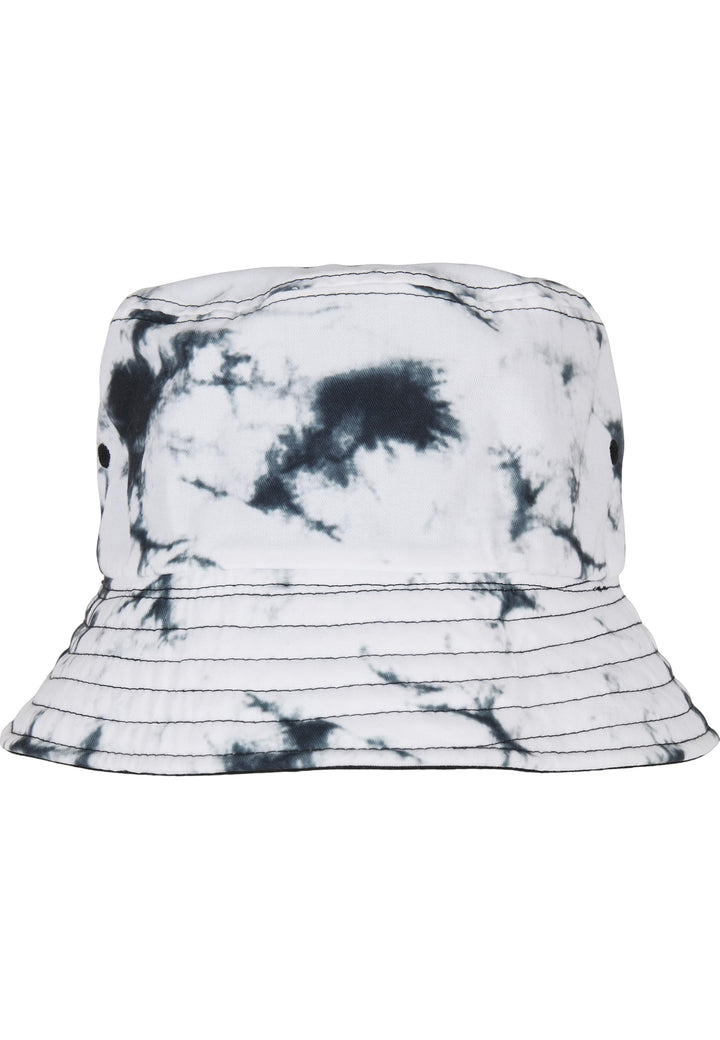 Flexfit Batik Wende-Bucket Hat - Unisex Anglerhut für Damen &amp; Herren, eine Seite einfarbig Schwarz,