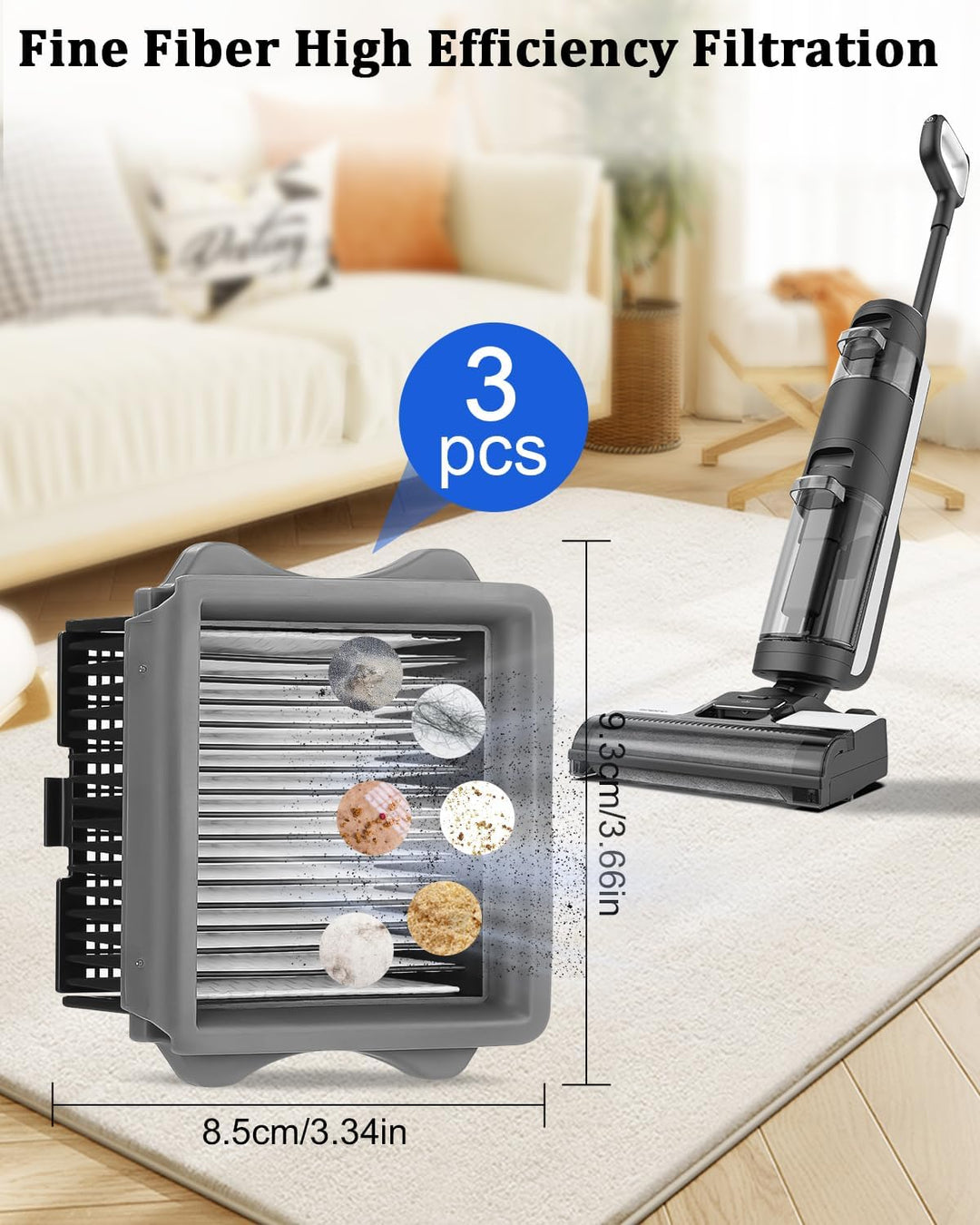 6 Stück Zubehörset für Tineco iFloor 3/Floor One S3 Zubehör Set Nass-und Trockensauger Ersatzteile E