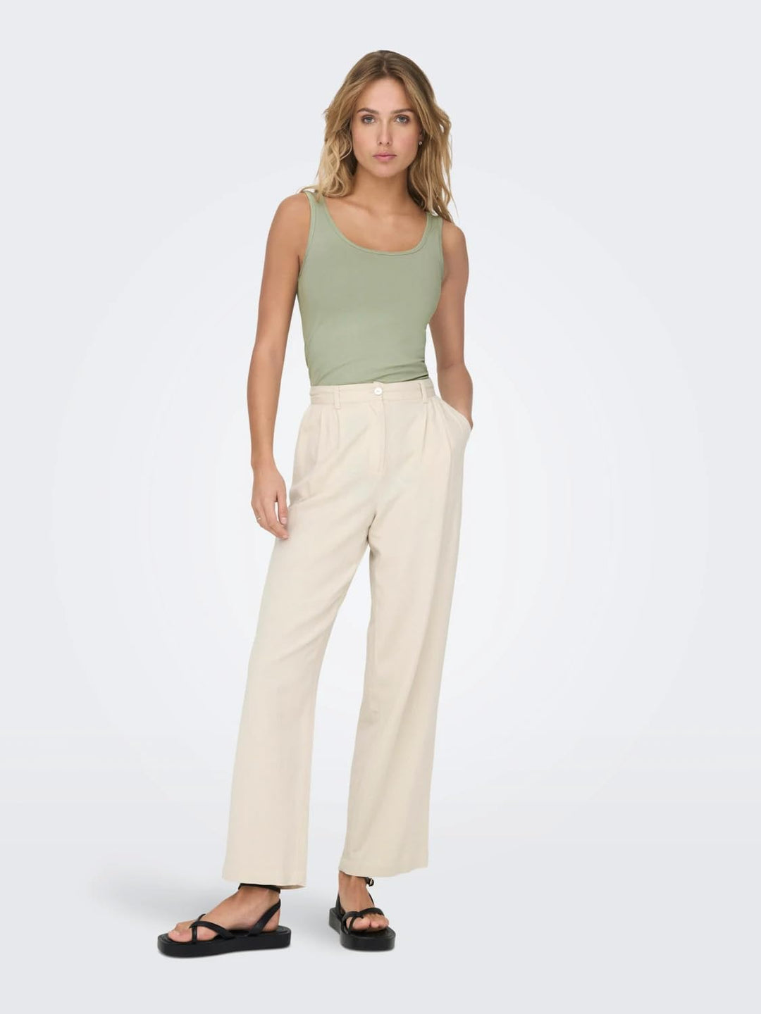 ONLY Damen Top Onllive Love Tank Noos XS Grün/Blau (1 X Desert Sage/ 1x Balsam Green/ 1x China Blue)