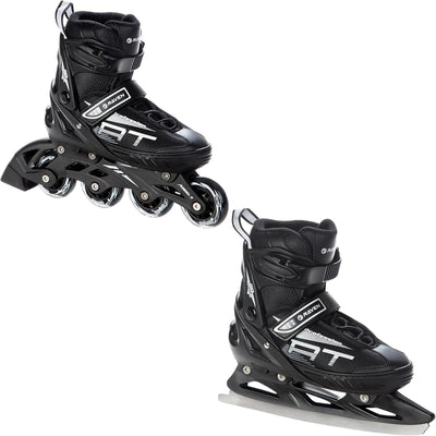 RAVEN Profession 2in1 Schlittschuhe Inlineskates Inliner für Kinder und Erwachsene verstellbar 35-39