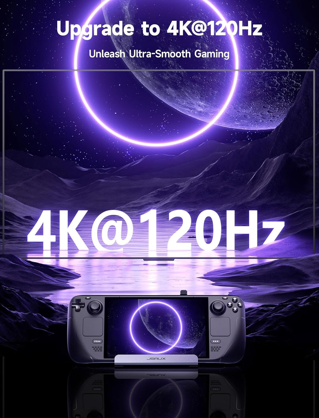 JSAUX Docking Station und 45W Ladegerät kompatibel mit Steam Deck, 6-in-1 Steam Deck Dock mit HDMI 2