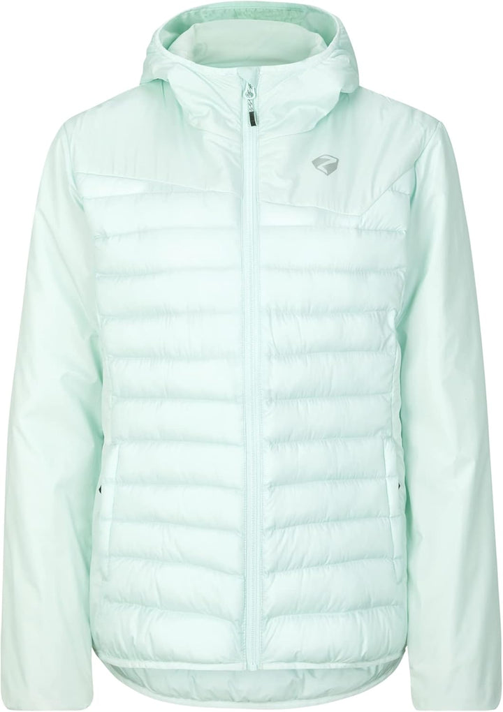 Ziener Damen Nantana Wärme-Jacke Outdoor/Skitour | winddicht, Wolle, PFC frei (1er Pack) 36 ice, 36