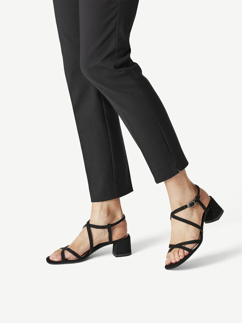 Tamaris Damen Sandaletten, Frauen Sandalen,TOUCHit-Fussbett 37 EU Schwarz, 37 EU Schwarz